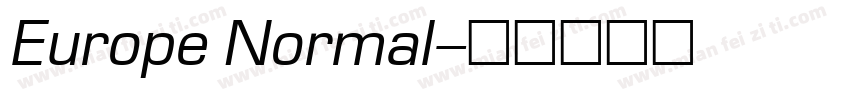 Europe Normal字体转换